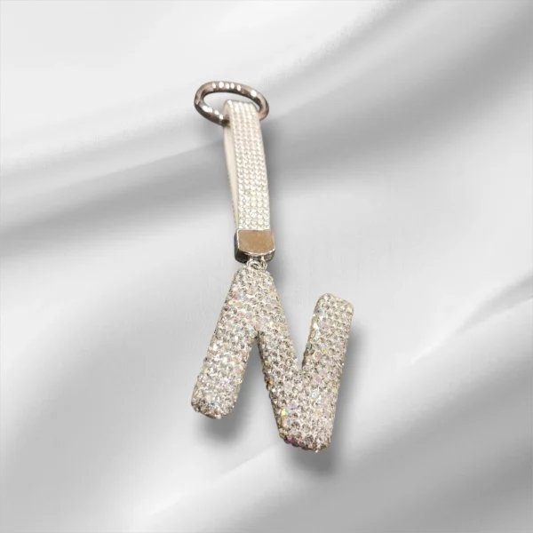 Μπρελόκ με στρας με αρχικό γράμμα Ν