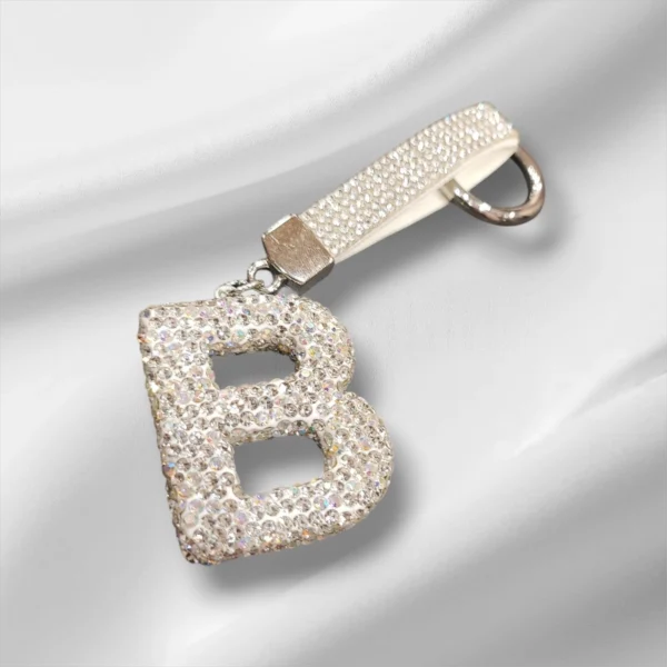 Μπρελόκ με στρας με αρχικό γράμμα Β