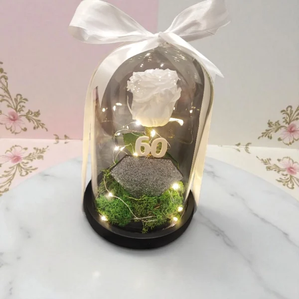 Γυάλα forever rose για επέτειο γάμου με τα χρόνια έγγαμου βίου