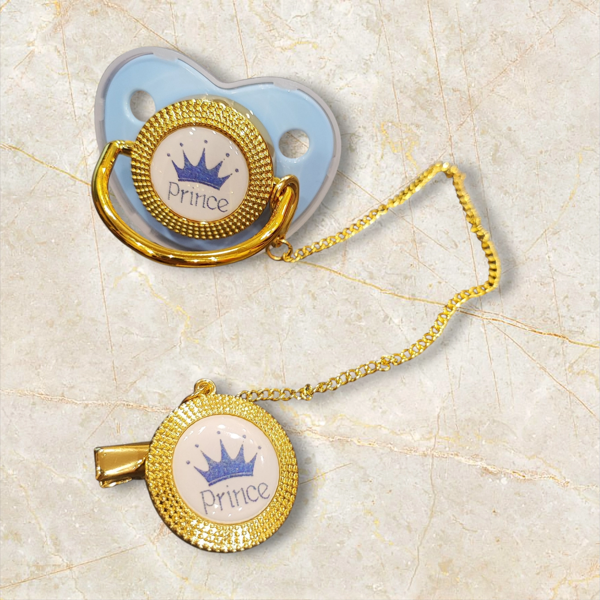 Πιπίλα μωρού ´´prince´´ με αλυσίδα