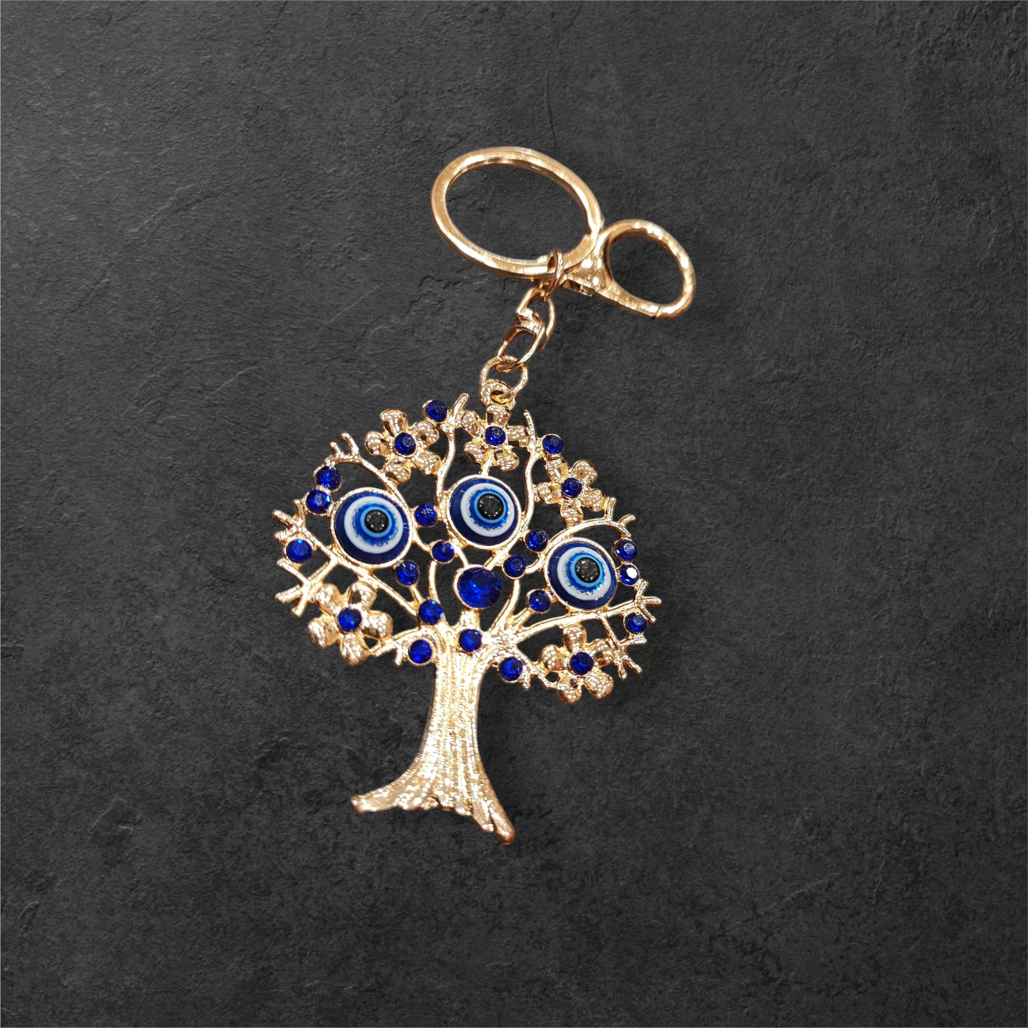 Μπρελόκ δένδρο ζωής με ματάκια και στρας