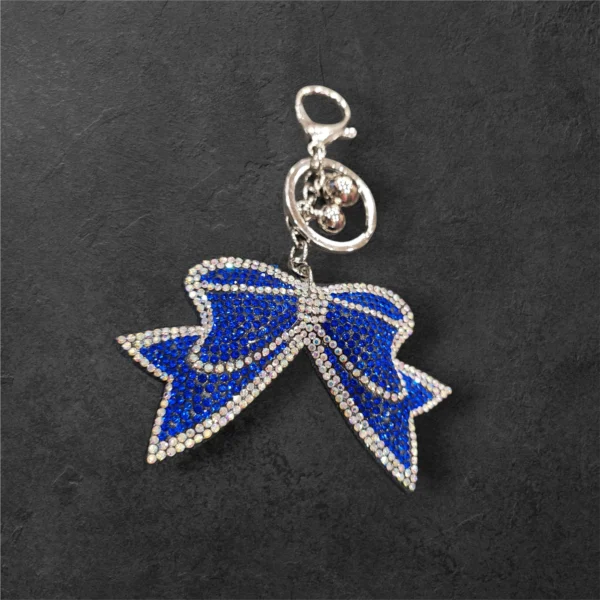 Μπλε φιόγκος στρας μπρελόκ