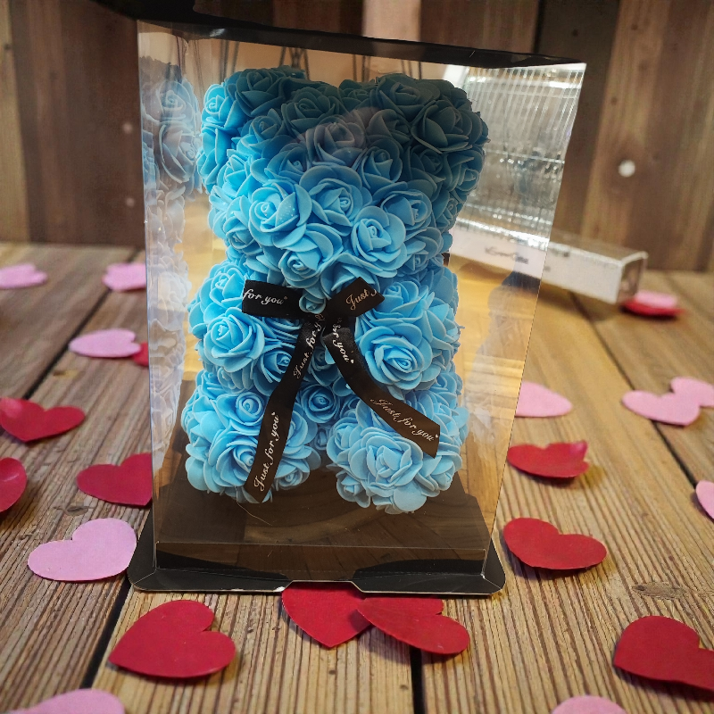 Rosebear γαλάζιο με κουτάκι δώρου