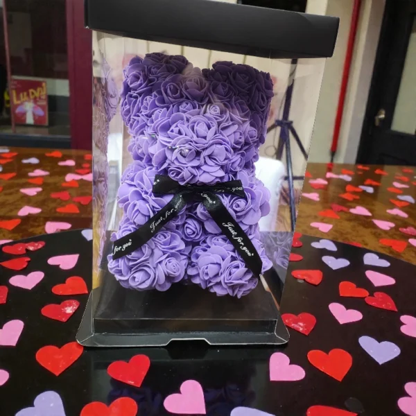 Rosebear μοβ με κουτάκι δώρου