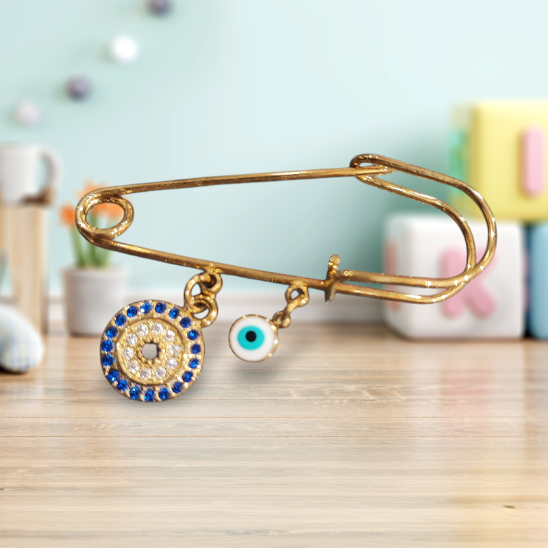 Παραμάνα για νεογέννητο με ματάκι σε χρυσή απόχρωση