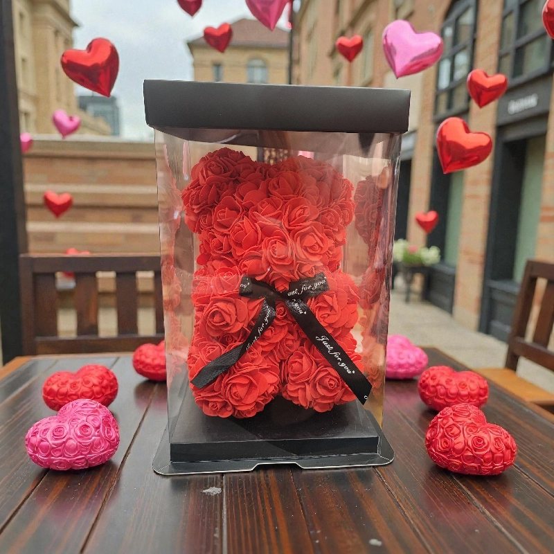 Rosebear κόκκινο με συσκευασία δώρου