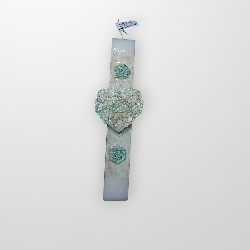 Λαμπάδα βεραμάν καρδιά ρομαντική