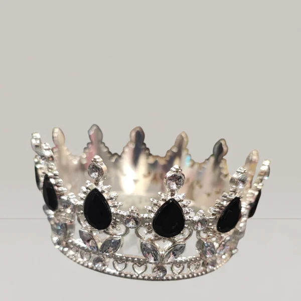 Μαύρη Κορώνα για Τούρτα με Στρας - Luxury Cake Topper | xrxgifts