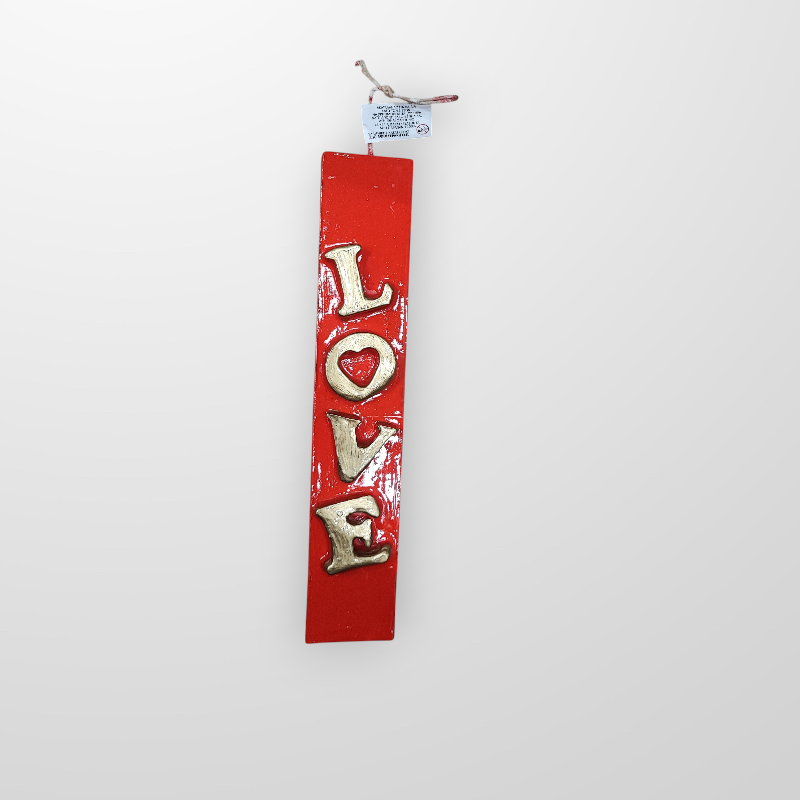 Λαμπάδα 3D Love Κόκκινη με Χρυσό | Πασχαλινή Λαμπάδα Αγάπης – xrxgifts