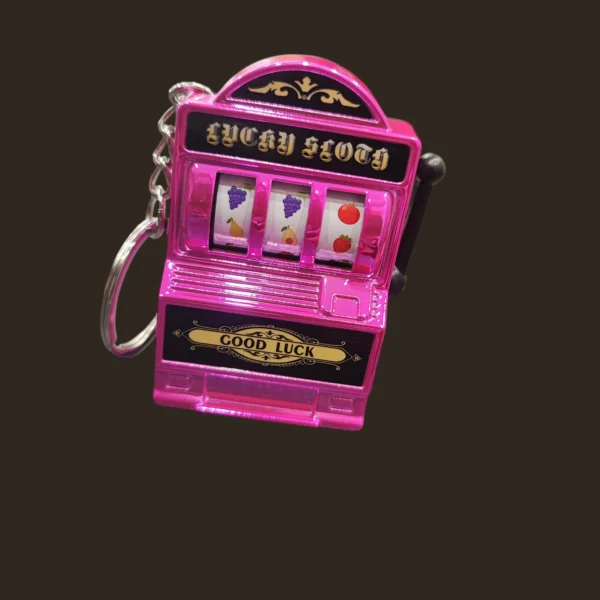 Μπρελόκ Κουλοχέρης Μίνι Φούξια Μεταλλικό | Λειτουργικό Slot Machine Keychain – xrxgifts